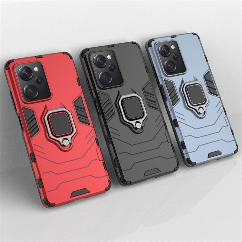 For Cover Xiaomi Poco X5 Pro 5G Case For Poco X5 Pro 5G Capas Shockproof Back Holder Ring Magnetic Cover For Poco X5 Pro Fundas