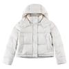 Lulu Lulu Home Wunde Puff Four-grid Feather Clothing Women's Hooded Thickened Warm White Duck Down Puff Jacket