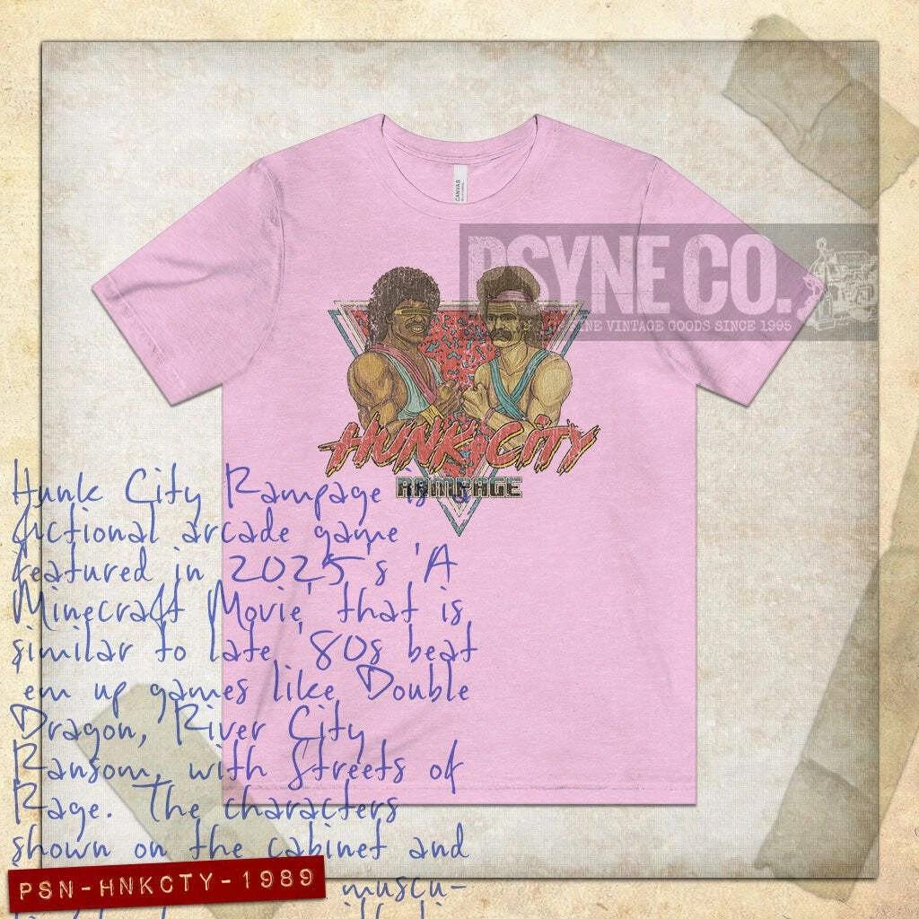 Hunk City Rampage 1989 Vintage Men s T shirt 3XL