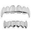 New Custom Fit Rose Gold Color Plated Hip Hop Teeth Grillz Top&Bottom Grill Set for Christmas Party Vampire Tooth Grillz