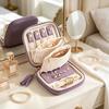 Travel Jewelry Storage Case with Dedicated Compartments, Ring Roll, Earring Holders, Pouches, and Zip-Around Closure