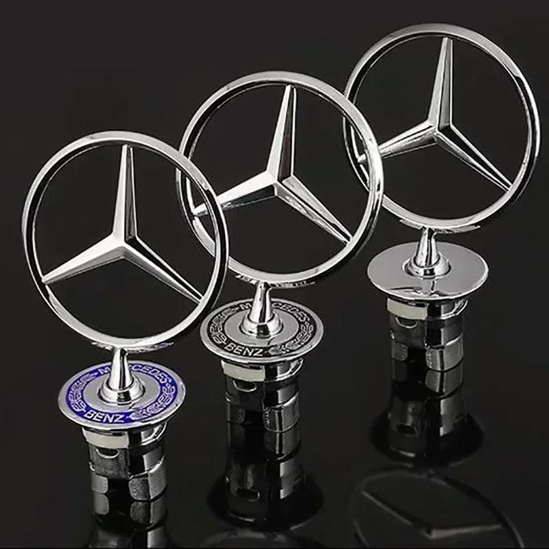 Zinc Alloy Car Front Hood Emblem Bonnet Label Badge Decal For Mercedes Benz C E S Class W204 W205 W212 W213 W211 W220 W222 W223 LU7