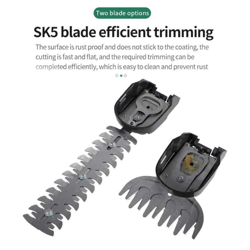 Battery Hedge Trimmer Electric Hedge Trimmer Handheld Cordless Hedge Cutter Grass Shrub Trimmer for Gardening Trimming