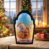 Miroir Hologramme Père Noël Rechargeable USB LED Nouveauté Festive Miroir Plastique Miroir de Noël Design Père Noël Ornement Hologramme