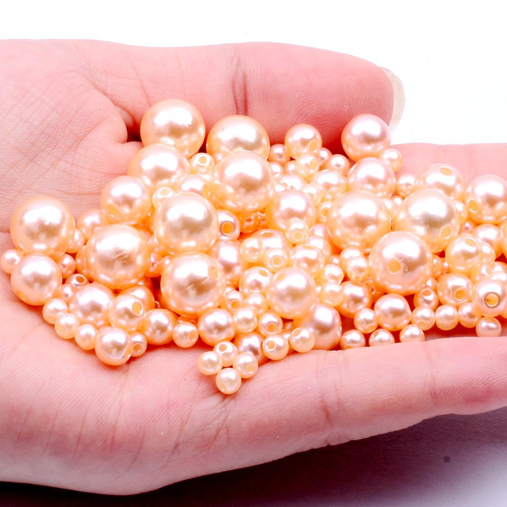 18g Perforated Imitation Pearl Beads: No Peeling/Fading - Cream Glue Hair Clip for DIY Handmade Bracelets & Small Accessories.