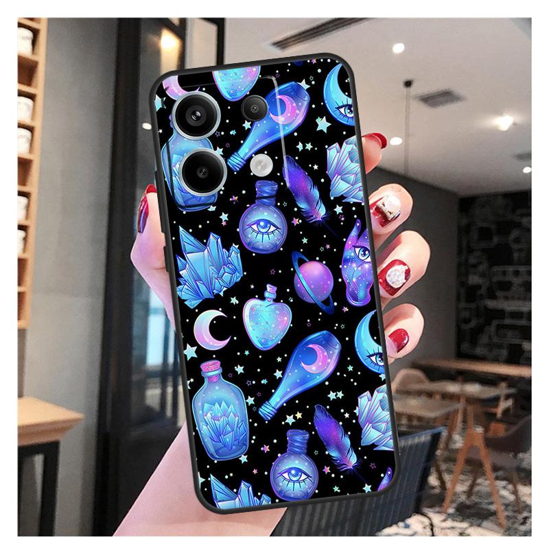 Occult Witchcraft Moon Gothic Witch Case For Xiaomi Redmi Note 11 9 10 12 13 Pro Plus 12S 11S 10S 9S Redmi 12 10C 12C 13C Cover