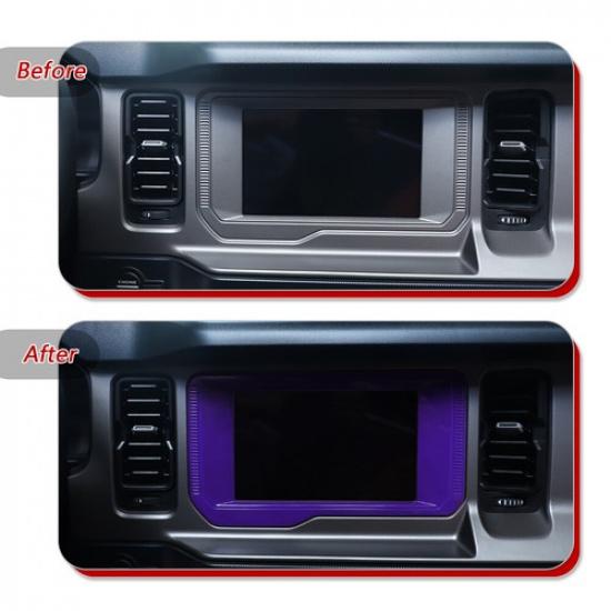 Purple Central Console GPS Navigation Panel Frame Trim Cover For Bronco -25