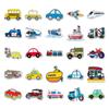 100 Creative Cartoon Vehicle Stickers for DIY, Journals, Phones, and Stationery - Colorful Car Designs