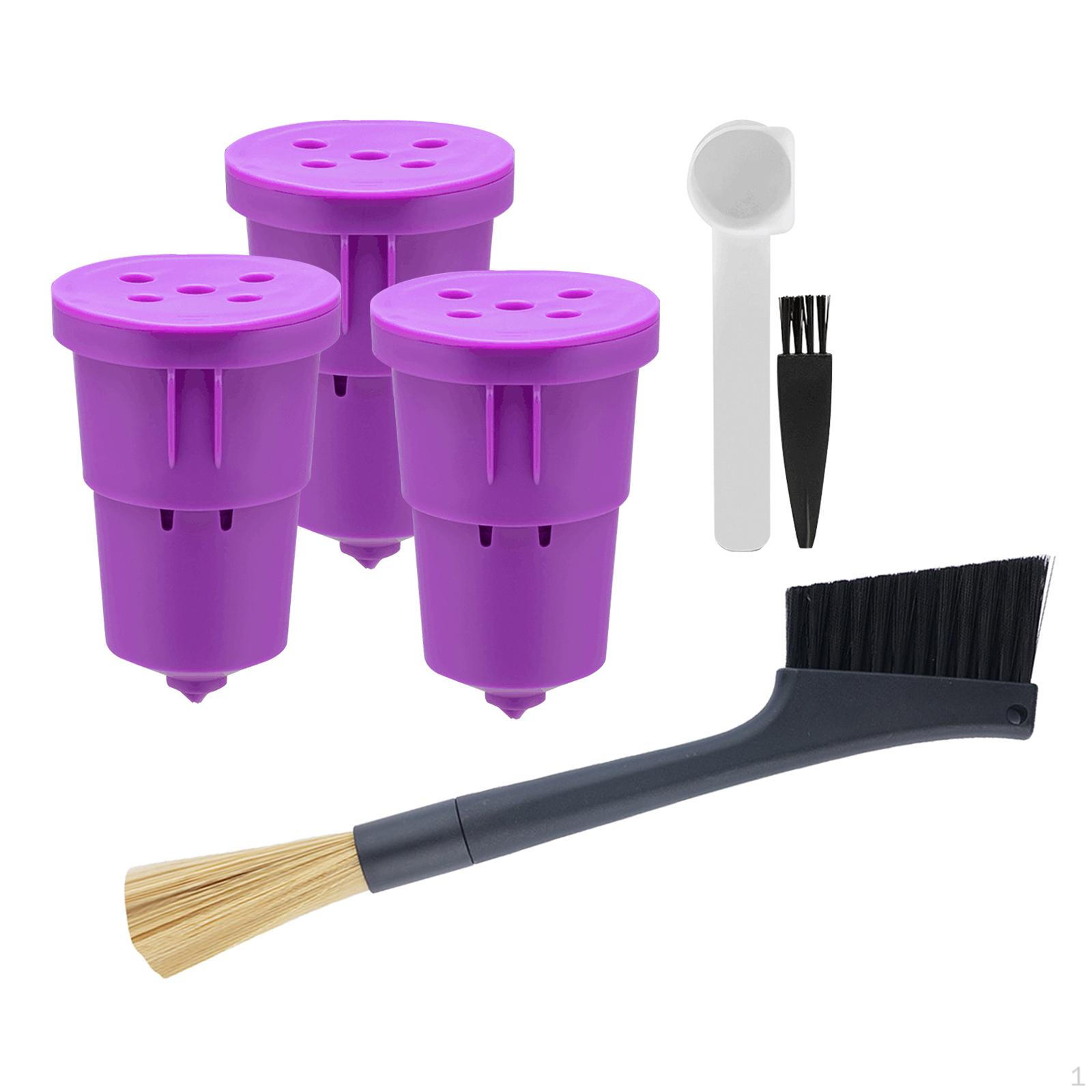 

3 Cup Refillable with Spoons Purple Style B