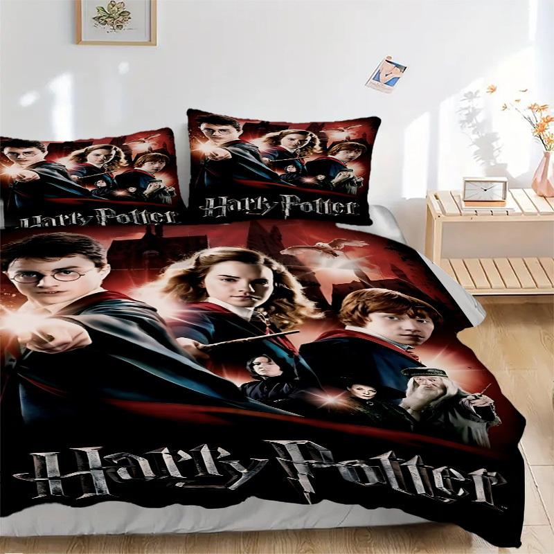 

3pcs Harry Potter, Hogwarts Bedding Set: Perfect for Bedroom or Guest Room. Soft and Comfortable with No Core Included yy251009213 135x200cm