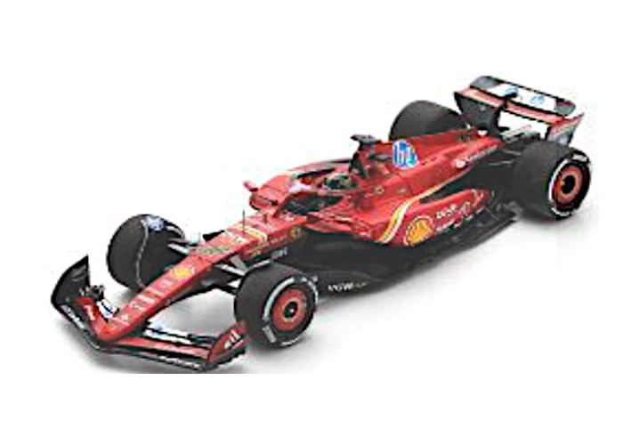Looksmart 1/43 Scale Scuderia Ferrari SF-24 2024 F1 Italian Grand Prix Monza Winner #16 C. Leclerc Complete Model with Sponsor Logos
