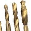 6 Pieces Combination Drill Tap Bits HSS Spiral M3 M4 M5 M6 M8 M10 Tapping Tool