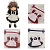 Rakulifey Obitsu 11 Dress, Maid Outfit with Hair Accessory for 11cm Obitsu Dolls, 4 Colors (Black)