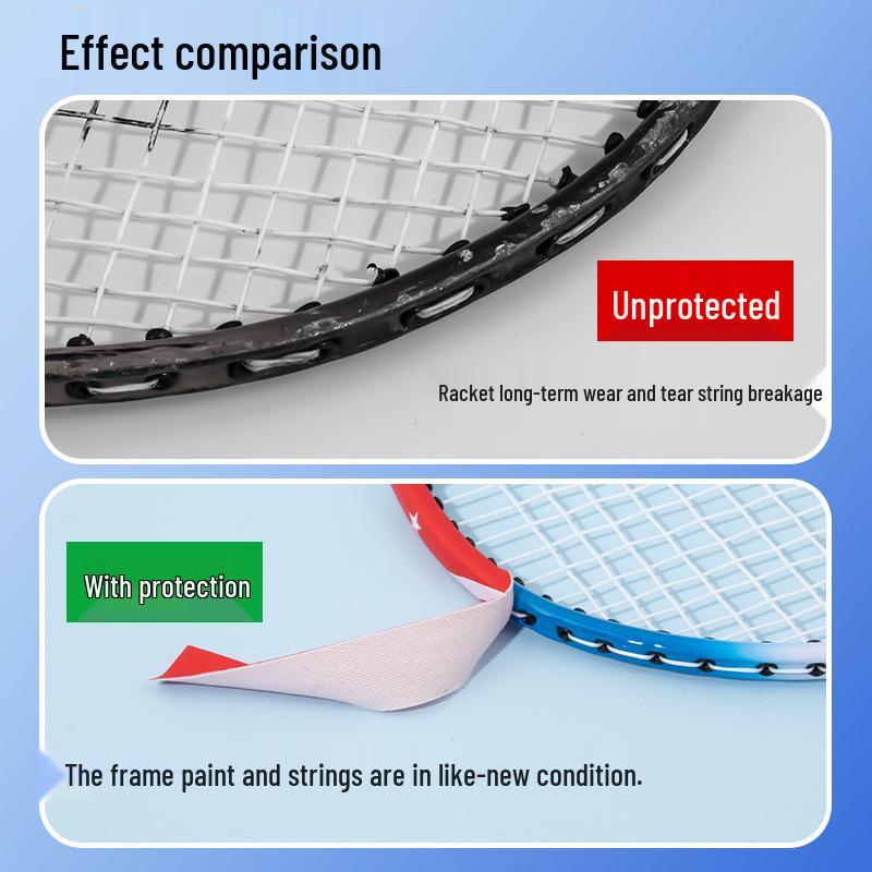 Αόρατος Προστατευτήρας Πλαισίου Ρακέτας Μπάντμιντον: Διαφανής Αυτοκόλλητη Ταινία Άκρης, Αντι-Φθοράς, Προστασία από Ξεφλούδισμα Βαφής, Σχεδιασμός Χωρίς Μαρκάρισμα.