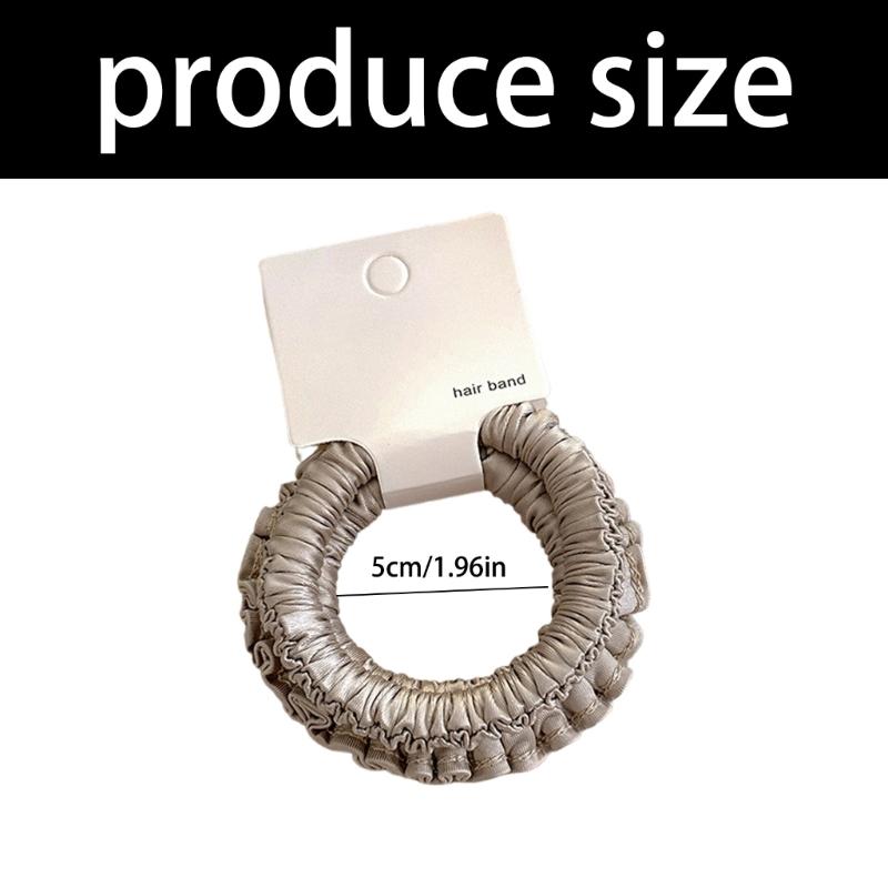 High Elasticity Crinkle Hair Tie Soft Fabric Scrunchies Fashion Headwear For Women Girls Daily & Party Use