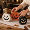 Halloween Wooden Pumpkin Decorations Set of 6 - Rustic Tabletop Centerpiece for Fall Mantel Shelf Party