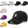 Embroidery R Letter Baseball Hat Adjustable Sun Protection Breathable Gifts