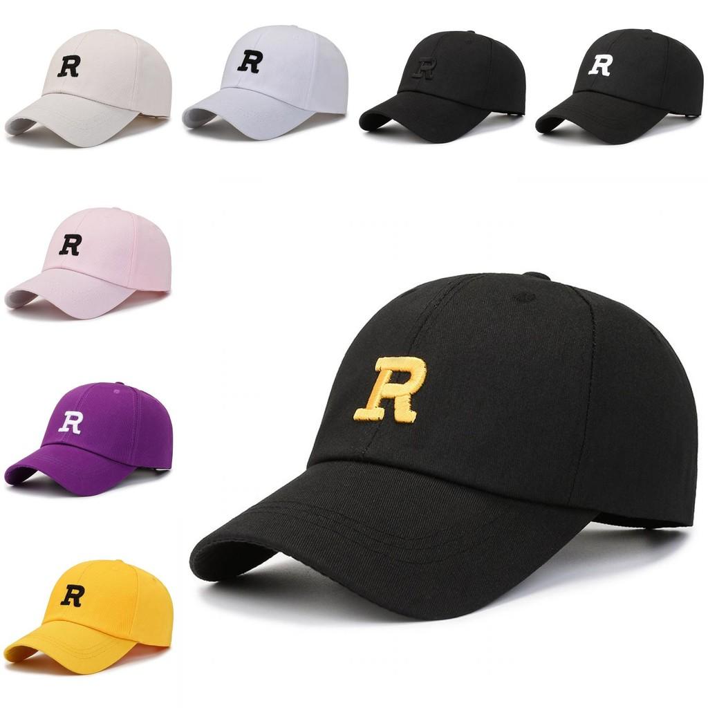 Embroidery R Letter Baseball Hat Adjustable Sun Protection Breathable Gifts