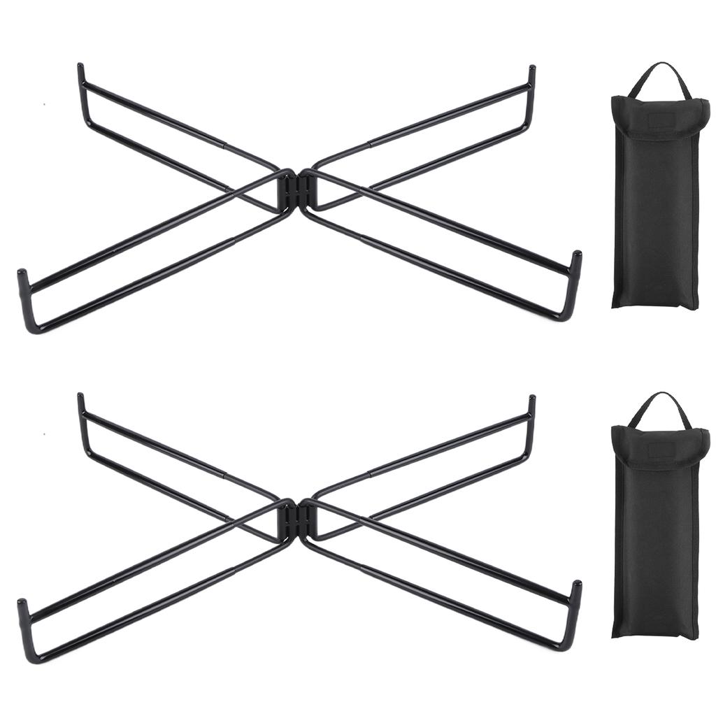 New Camping Foldable Metal Stand Folding Cooler Box Stand Ice Box Stand Iron Storage Box Bracket Outdoor Storage Boxes Shelves