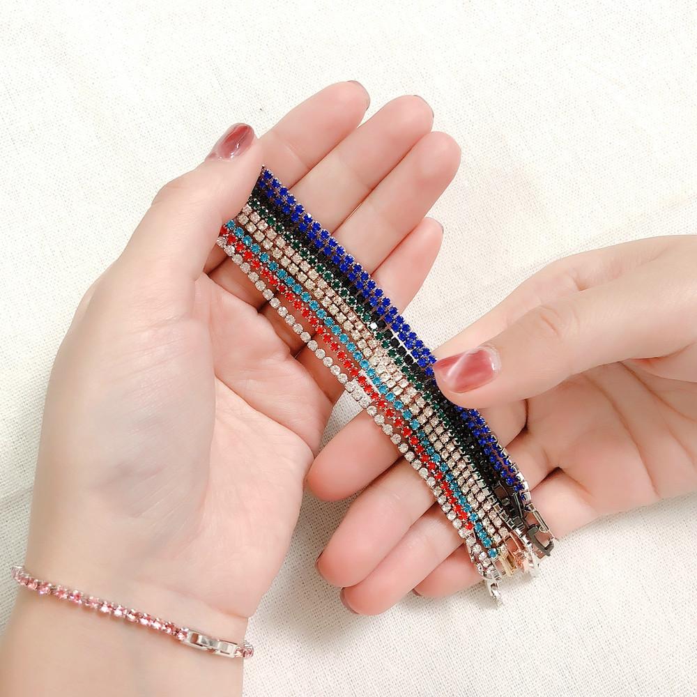 ZHOUYANG Tennis Bracelet For Women 4 4 Claws Mosaic Cubic Zirconia Silver Jewelry Gift H095