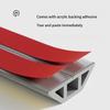 1pc 1m/39.37in Wear-resistant Trunking Fixed Wire Trunking with Adhesive Backing Soft Rubber Self-adhesive Wire Casing