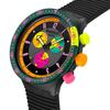 Swatch Big Bold Chrono Neon Seppia Black Watch, SB02B104, Unisex,