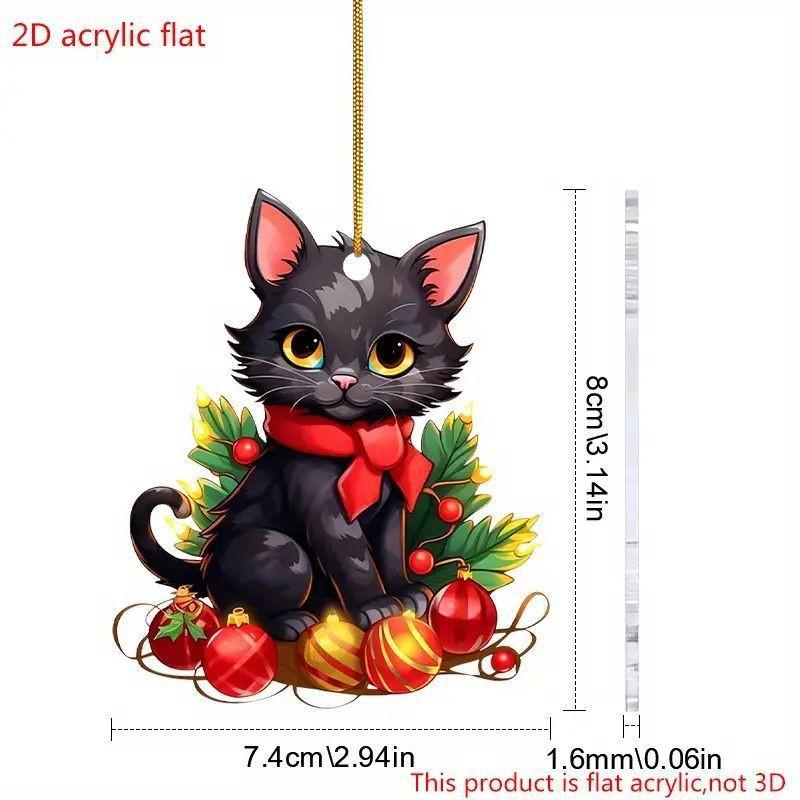 

Кот Черный Причудливый Акриловый Шарм Декоративный Подвеска на Зеркало Заднего Вида для Интерьера Автомобиля