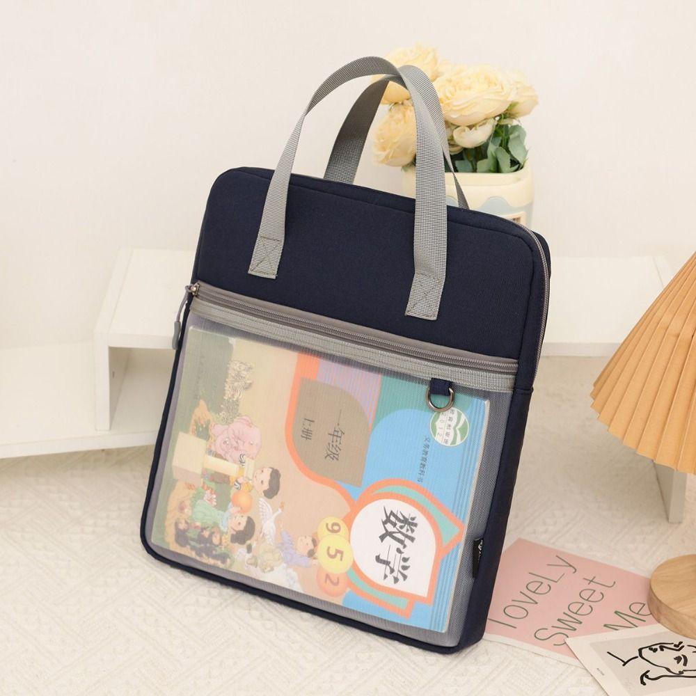 Multifunctional Zipper Pouch Bag A4 Document Bag New Data Storage Bag  School Office Supplies