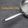 304 Stainless Steel Frying Pan Uncoated NonStick Skillet Steak Pot Kitchen Cookware for Gas & Induction Cooker