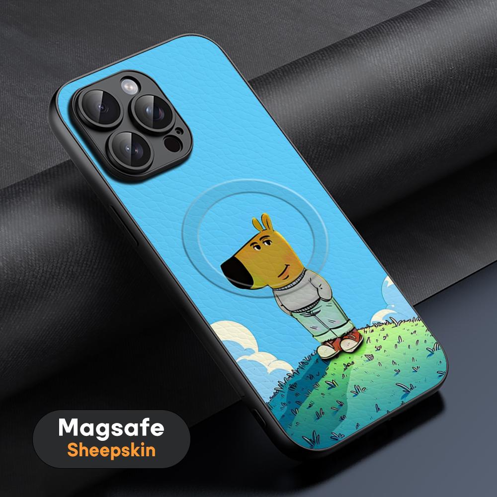 

Chill guy dog fashion hip-hop pattern Phone Case For iPhone 17 16 15 14 13 12 11 Plus Pro Max High-end Luxury Magsafe Sheepskin iPhone 16 Pro Max