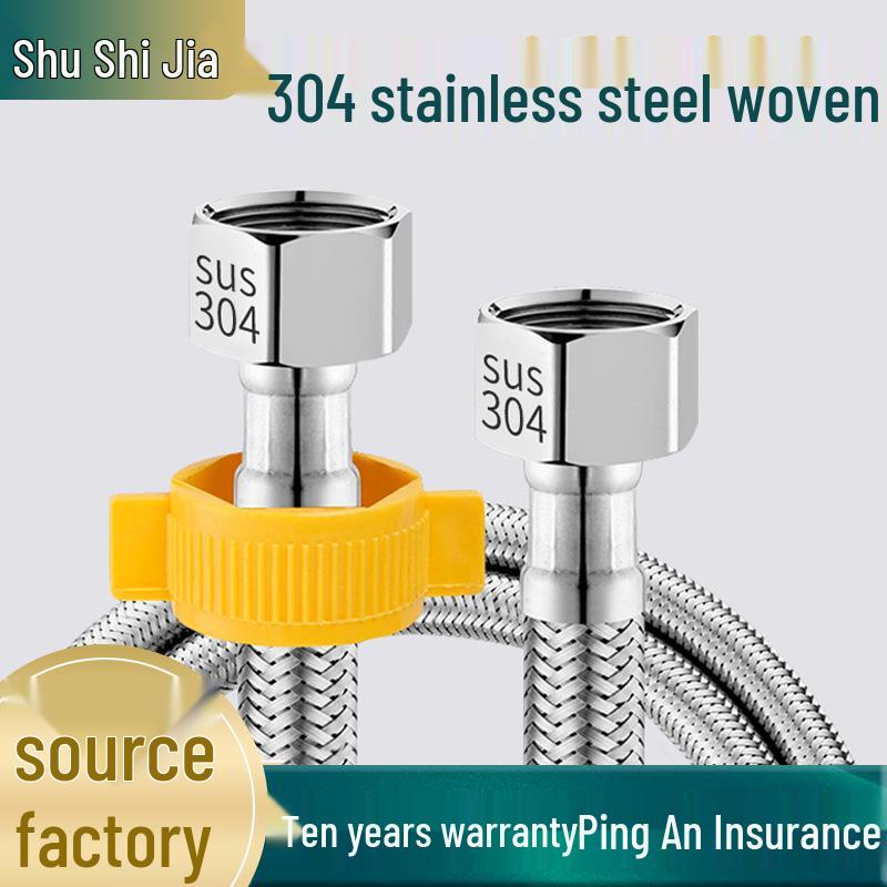 Stainless Steel 304 Braided Water Inlet Hose for High-Pressure Heaters