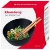 Porcelanowa misa czarna 23cm do sałatek z łyżkami KLAUSBERG KB-7786