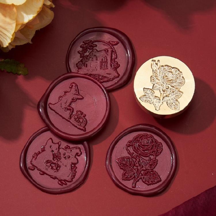 Castles Wax Seal Stamp Decorative Seal Plant Sealing Wax Stamp Brass Head for Wedding Scrapbooking Decoration