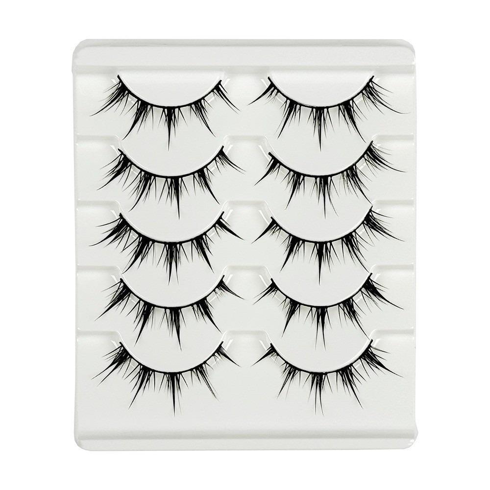 5Pairs/box 9-13MM DIY Lashes Extension Black Comic Eye Fake Eyelashes Daily