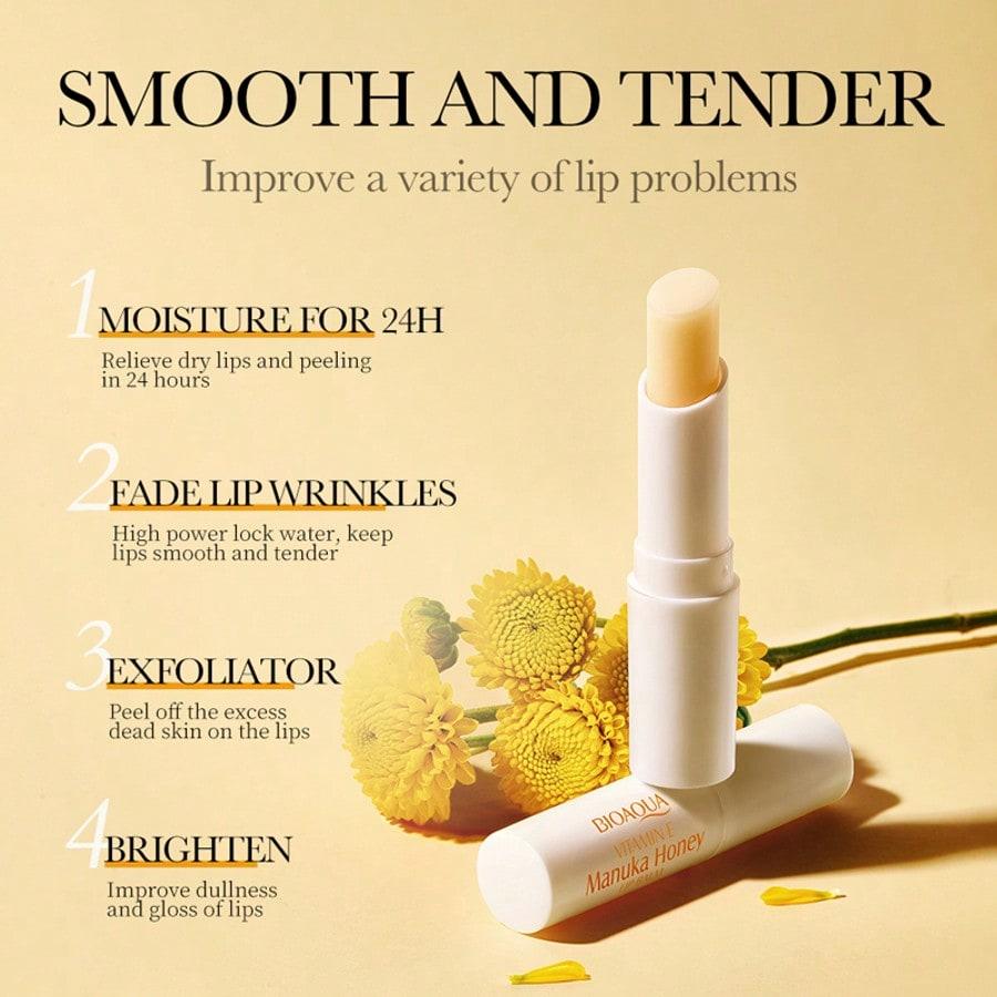 1PC Honey Lip Balm, Contains Vitamin E, Lightens Lip Lines, Removes Dead Skin, Improves Dull And Cha