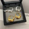925 Silver Round Hoop Earrings for Women Fashion Chunky Circle Earrings Hypoallergenic Party Jewelry Gift