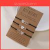 Bracelet Carte Best Bitch Avec Pendentif Cœur Pour Cadeau Et Souvenirs de Voyage