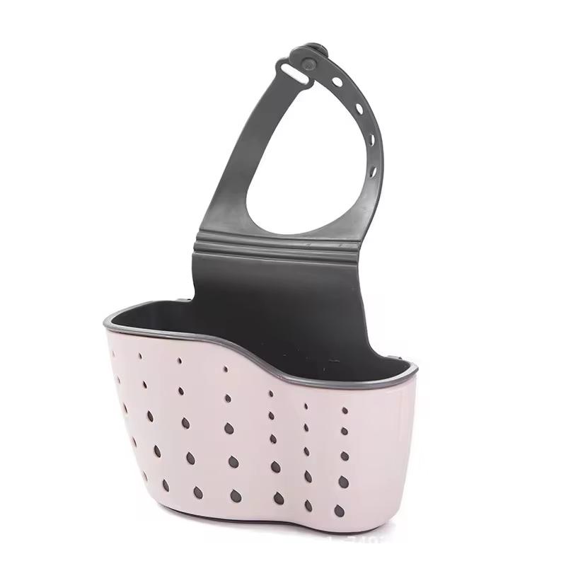 Home Storage Drain Basket Kitchen Sink Holder Adjustable Soap Sponge Shlf Hanging Drain Basket Bag Kitchen Accessories