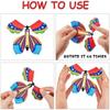 5PCS Flying In The Book -Rubber Band Powered Wind Up Great Surprise Birthday Wedding Card Gift Butterfly Card Toy