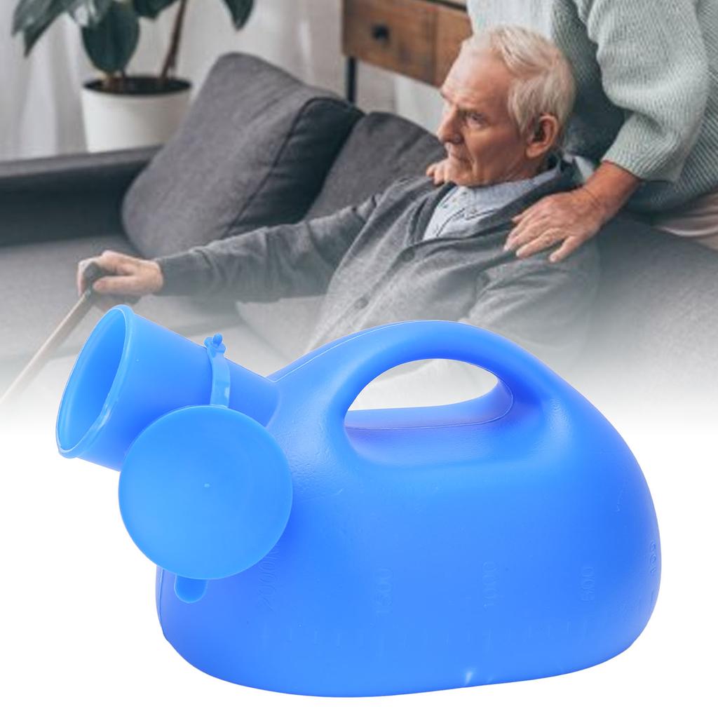 Urinal 2000ML Großes Fassungsvermögen Griffdesign Abriebfestes Kunststoffmaterial Urinal für Männer