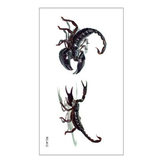 Ruikalong Scary Halloween Waterproof Tattoo Stickers - Scorpion & Spider Designs
