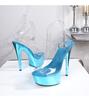 Electric Heel Artifact Stilettos - Women's 15CM Sky High Sexy Sandals, Waterproof Party Heels for Nightclub & Luxury Events