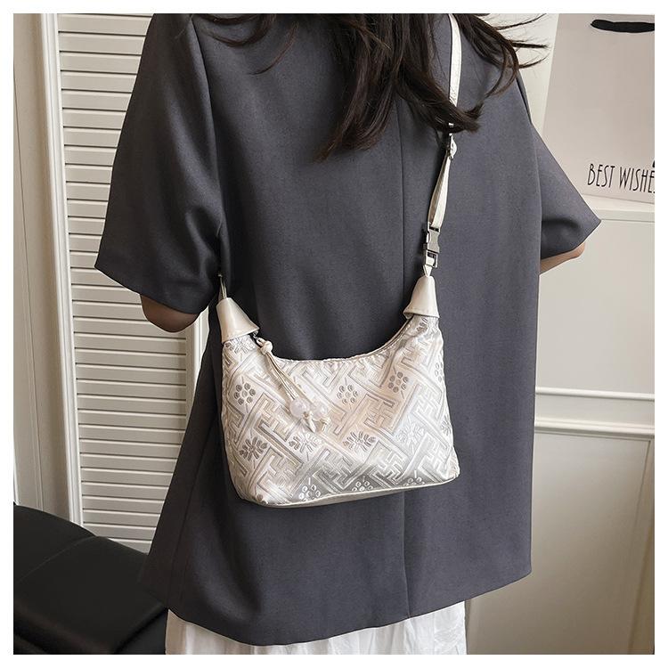 New Chinese Style Bucket Bag Fashionable Crossbody Shoulder Purse for Women CLE