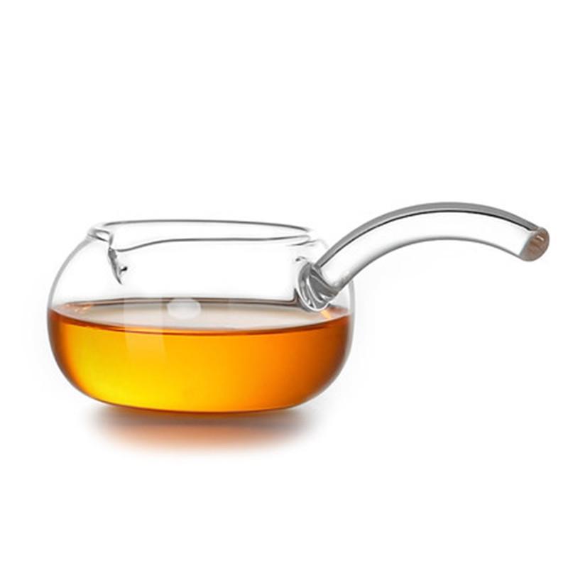 Household long handle side handle fair cup high temperature resistant Gongfu tea glass tea dispenser glass spoon tea ceremony accessories