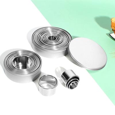 11/12Pcs Set Biscuit Mold Dough Cutter Stainless Steel Round Cake Mold  Kitchen Tools Pizza Baking Cooking Cookie Pastry Cutter