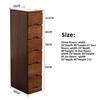 Solid Wood Narrow Gap Cabinet,Modern Bedside Storage Organizer, Wooden Chest for Small Spaces, Minimalist Home Furniture