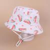 Baby Boys And Girls Summer Beach Hats 1-8 Years Old UPF 50+ Toddler Infant Wide Brim Outdoor Bucket Hat with Strap