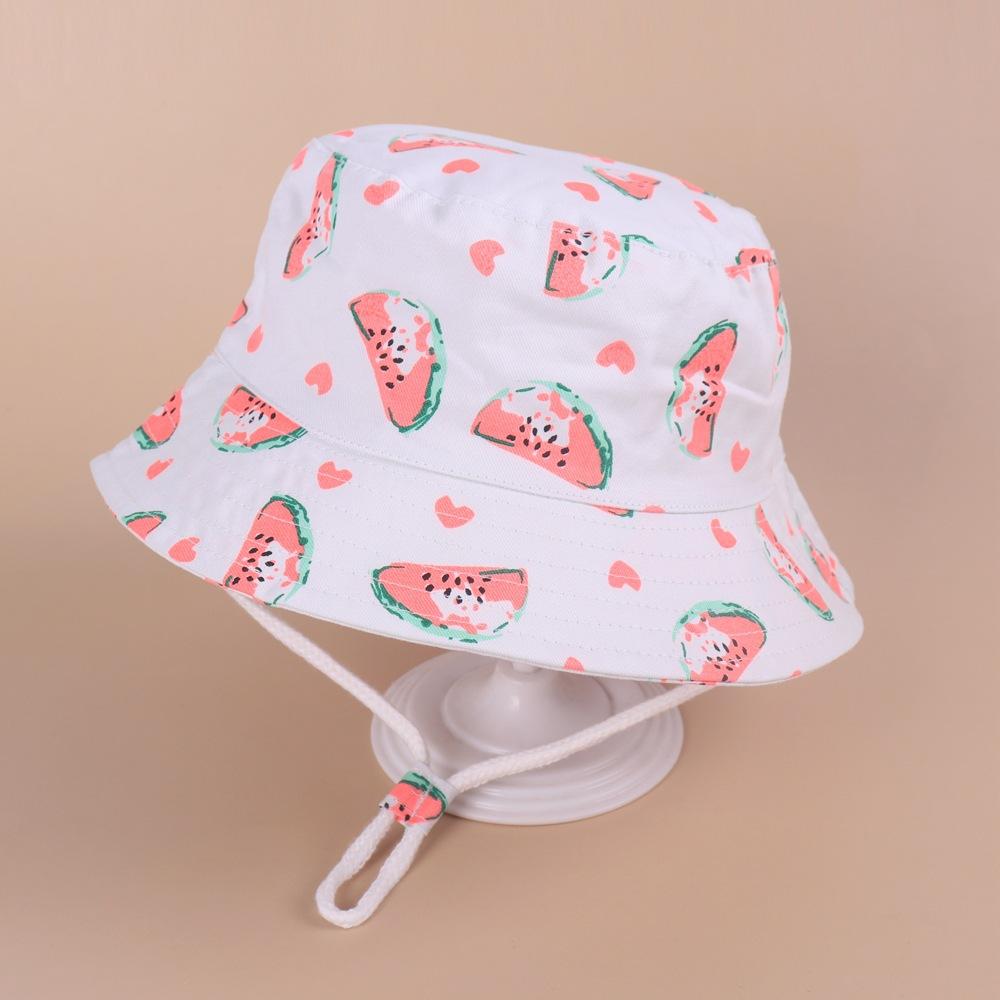 Baby Boys And Girls Summer Beach Hats 1-8 Years Old UPF 50+ Toddler Infant Wide Brim Outdoor Bucket Hat with Strap