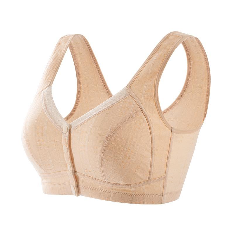 Women S Plus Size Thin Front Closure No Wire Vest Style Bra For Elderly