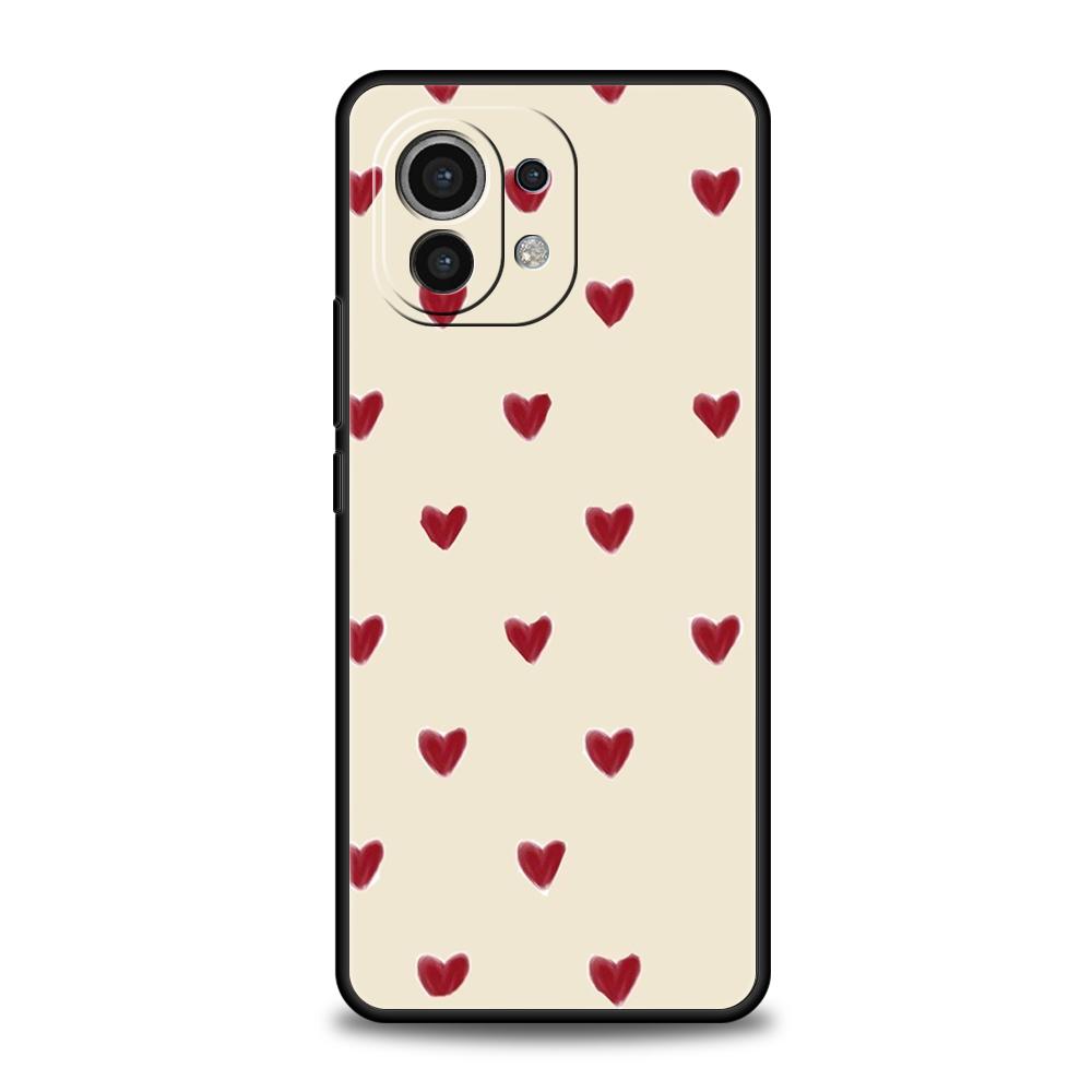 Phone Case For Xiaomi 15 14 13 12 Lite 14T 13T 12T Pro Poco X7 X6 X5 X4 X3 NFC F7 Ultra F6 Pro Soft Cover Love Heart